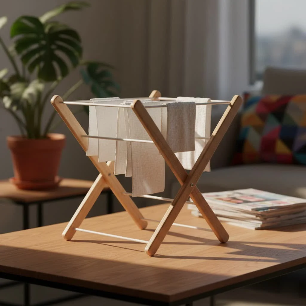 Indoor clothes drying racks for home laundry
