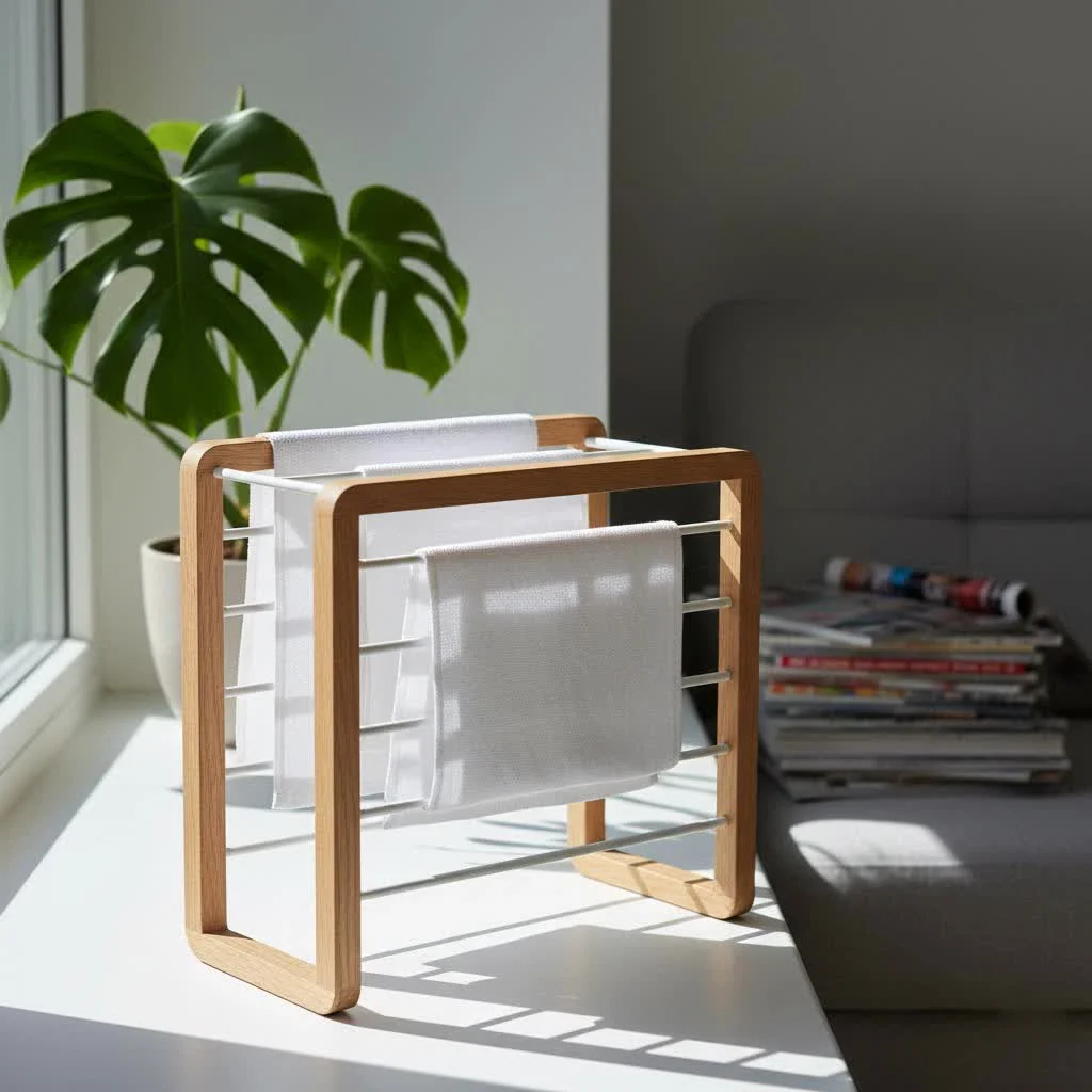 Inside drying rack for efficient laundry management